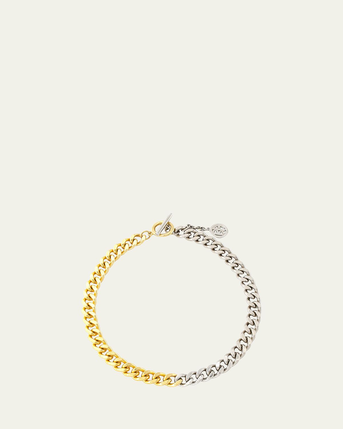 Ben-Amun 24k Gold Electroplate and Silver Link Necklace | Thumbnail 3