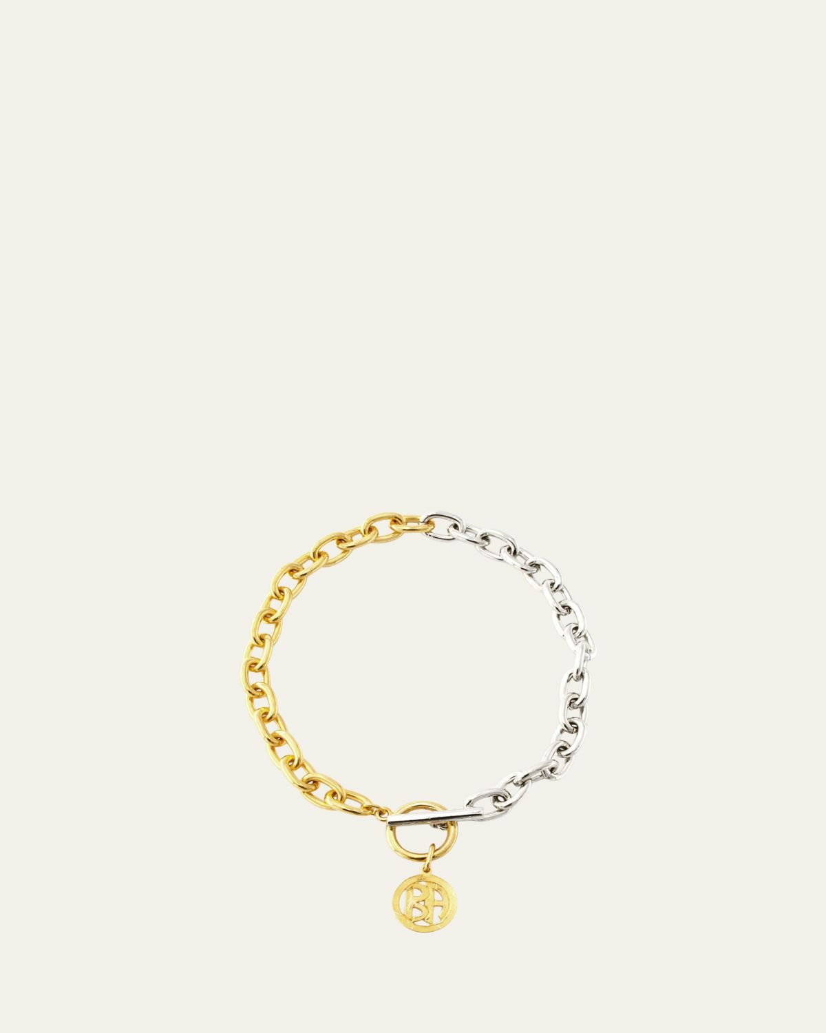 Ben-Amun Two-Tone Link Necklace with Logo, 16"L | Thumbnail 5