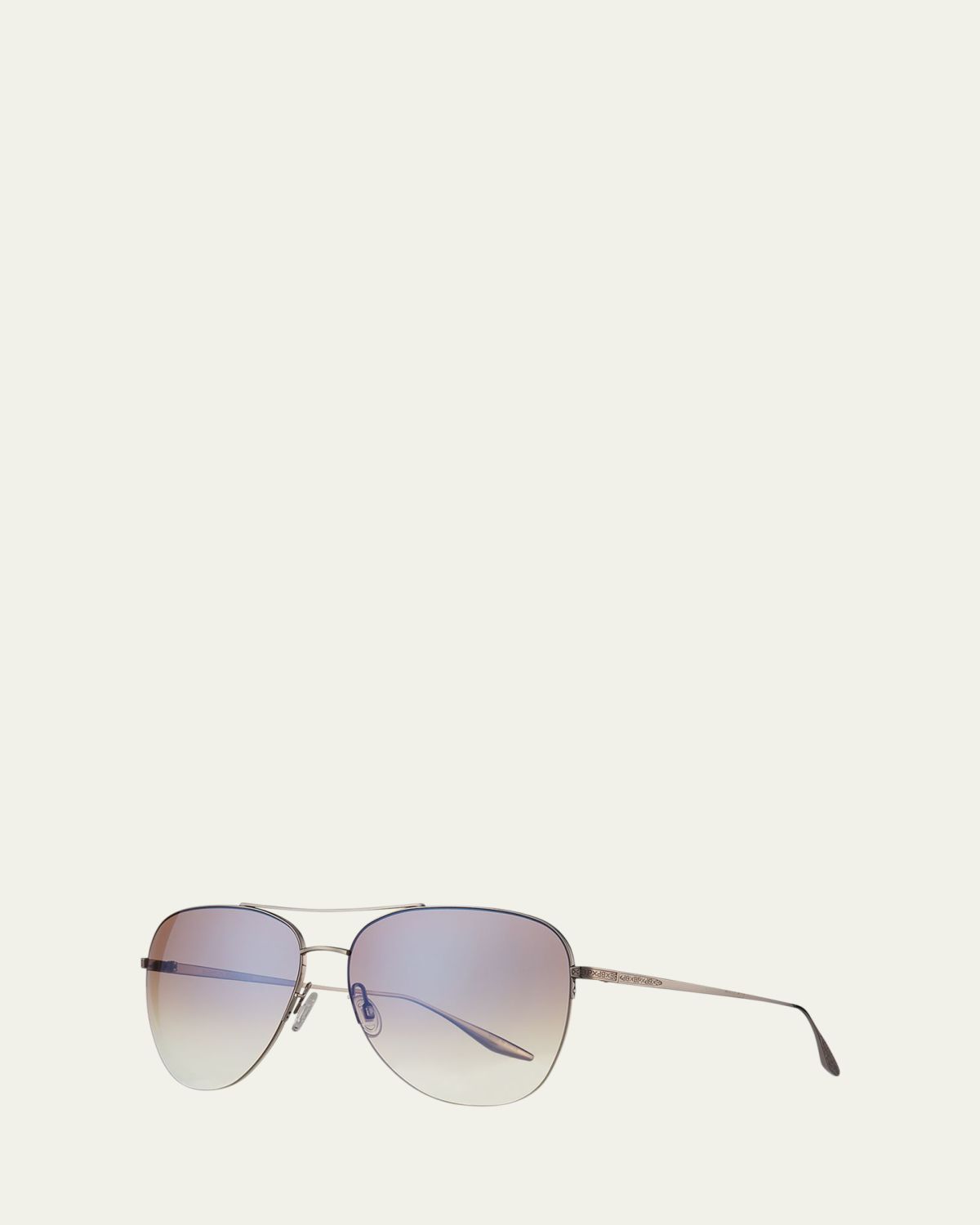 Barton Perreira Chevalier Semi-Rimless Metal Aviator Sunglasses | Thumbnail 4
