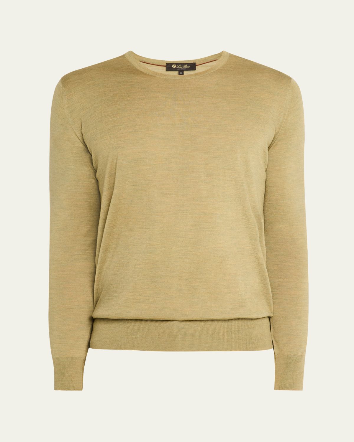Loro Piana Men's Girocollo Wool Crewneck Sweater