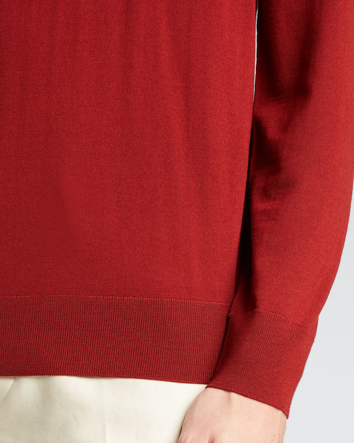 Loro Piana Men's Girocollo Wool Crewneck Sweater | Thumbnail 8 Loro Piana Men's Girocollo Wool Crewneck Sweater | Thumbnail 8
