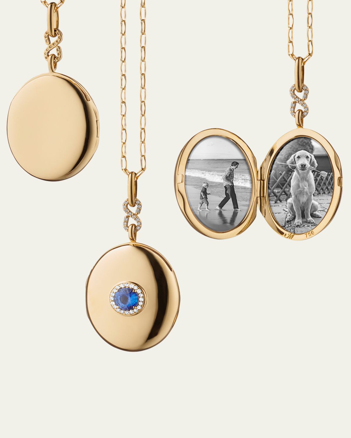 Monica Rich Kosann Sapphire Infinity Locket
