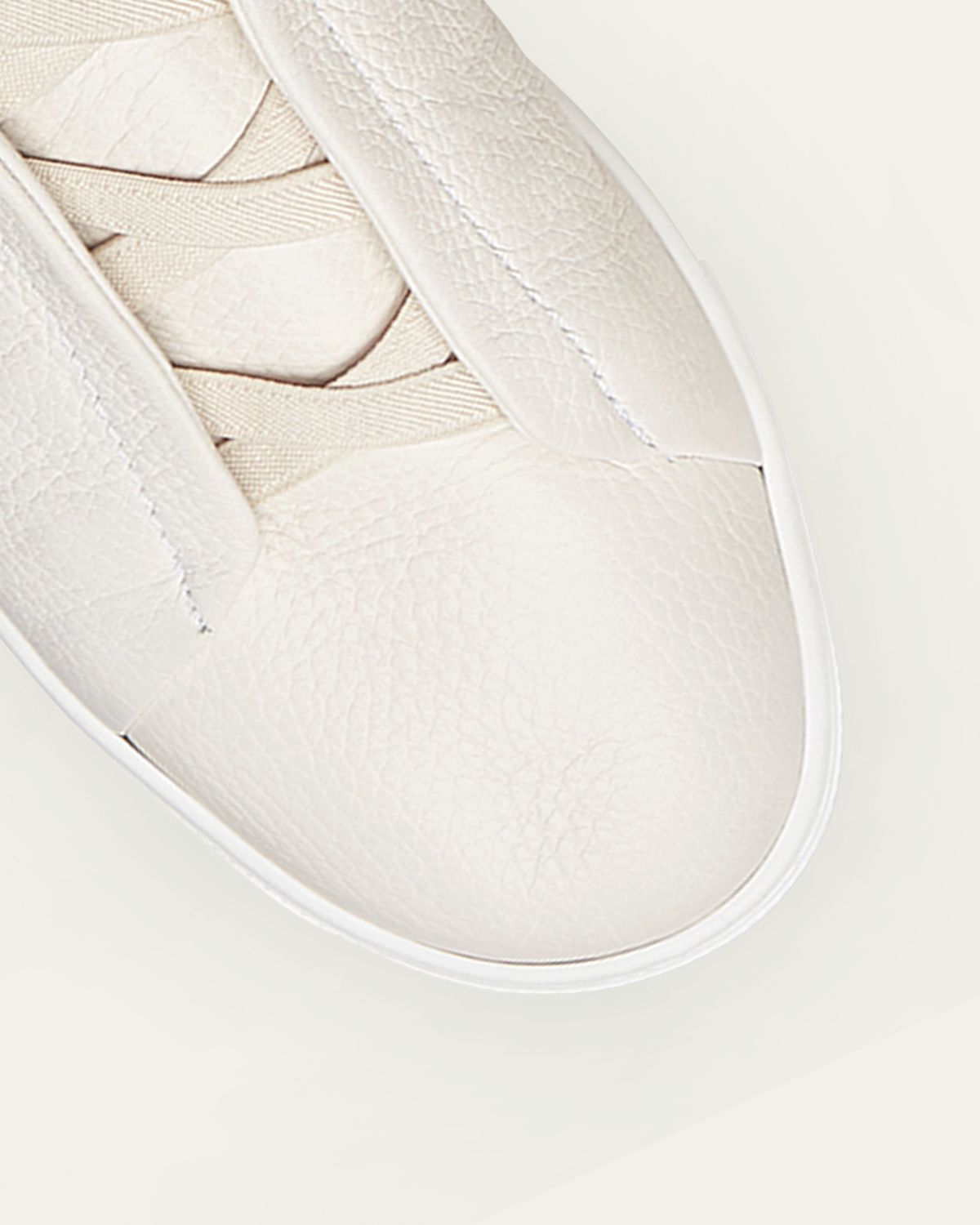 ZEGNA Men's Triple Stitch Deerskin Leather Sneakers | Thumbnail 5