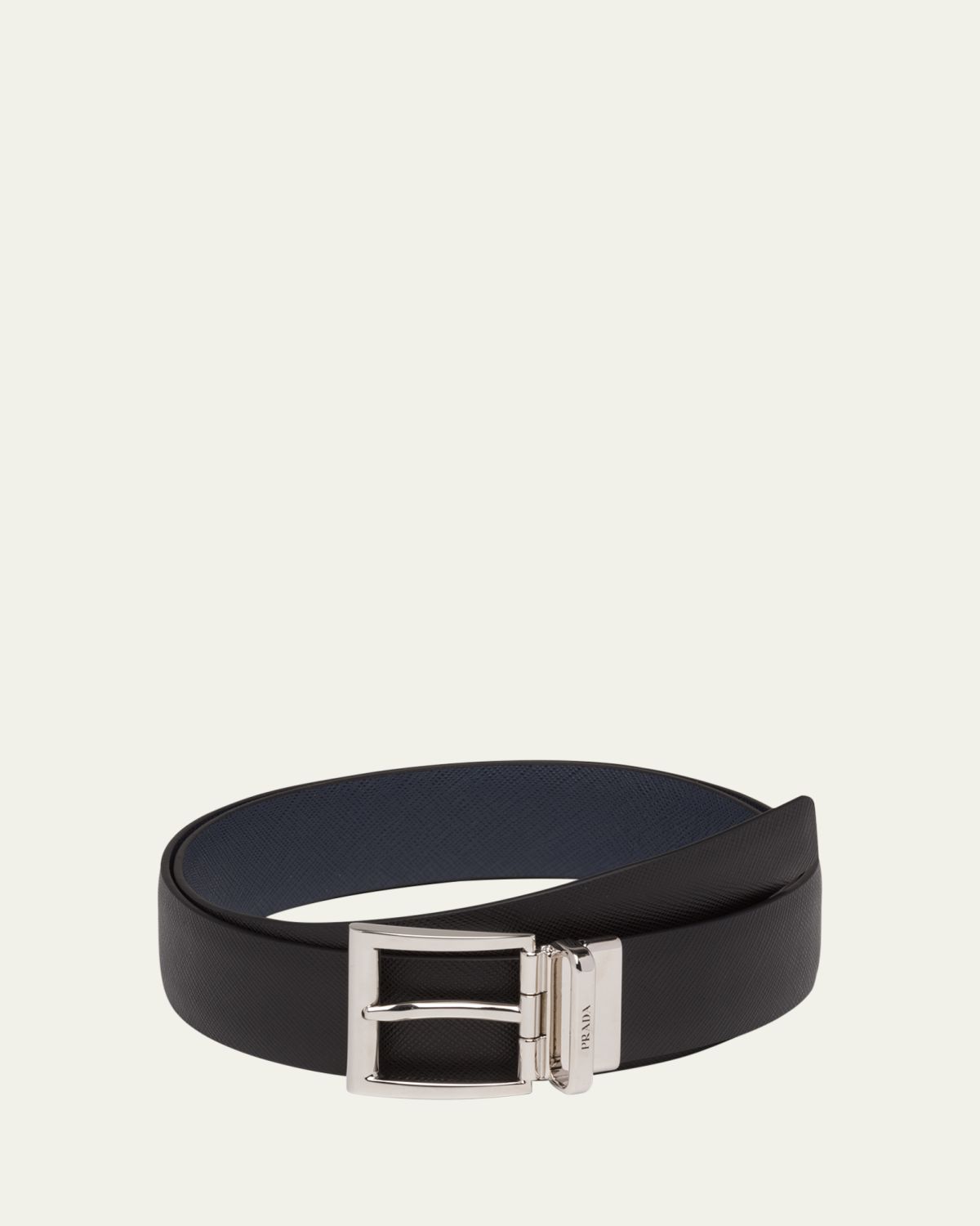 Prada Men's Reversible Saffiano Dress Belt