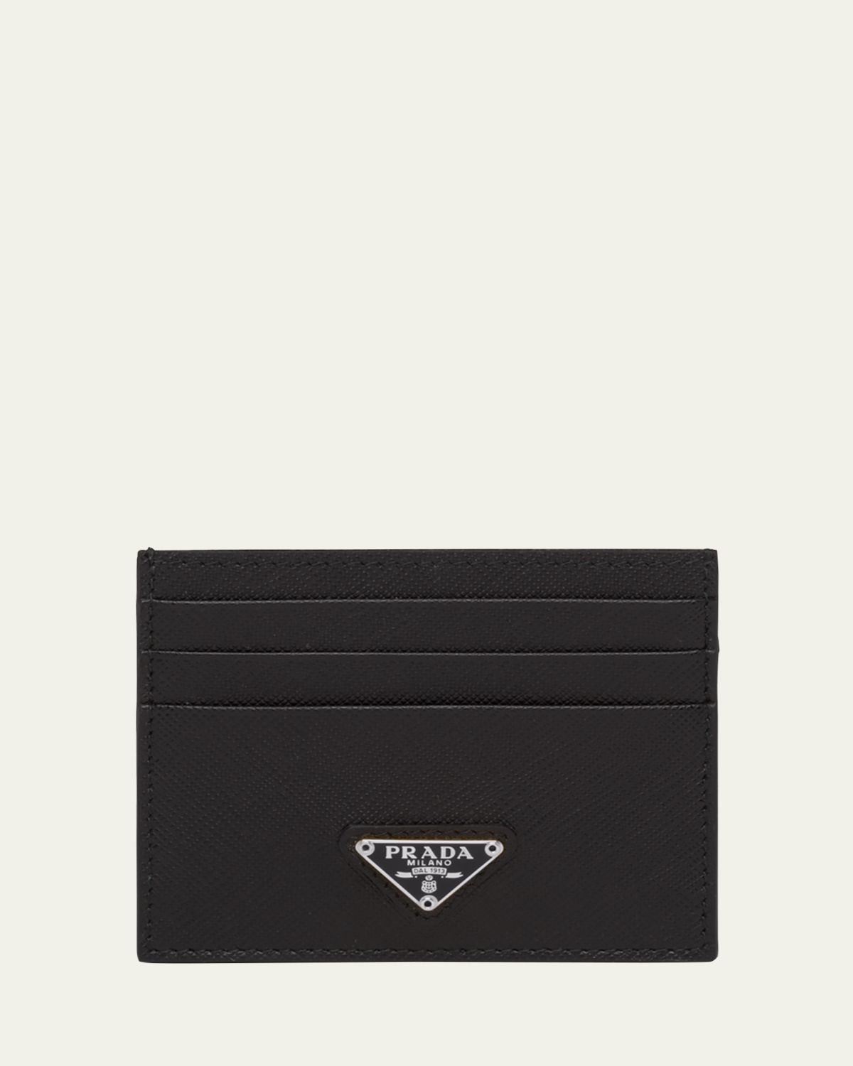 Prada Triangle Logo Leather Card Case | Thumbnail 7 Prada Triangle Logo Leather Card Case | Thumbnail 7