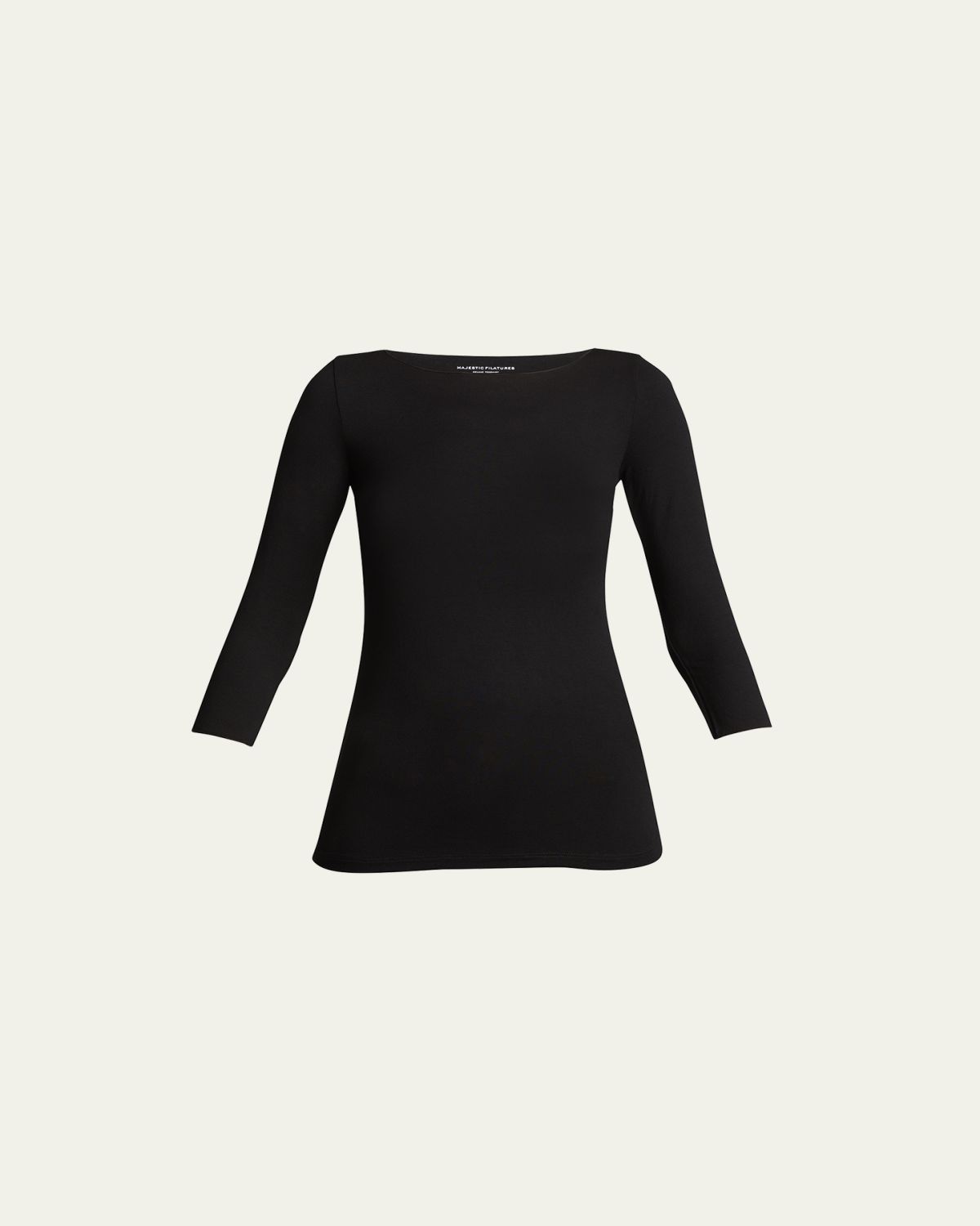 Majestic Filatures Soft-Touch Marrow-Edge Boat-Neck Top