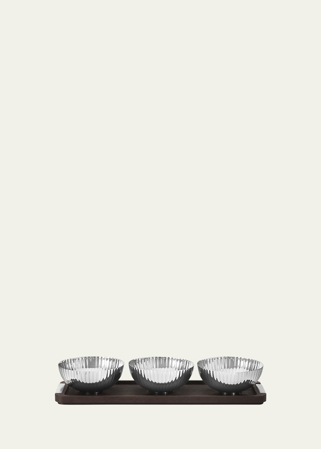 Georg Jensen Bernadotte Triple Bowl Set
