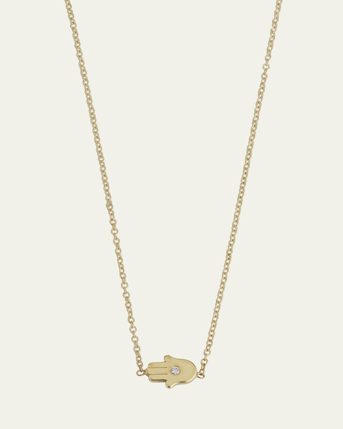 Jennifer Meyer 18k Mini Hamsa Necklace with Diamond Accent | Thumbnail 5