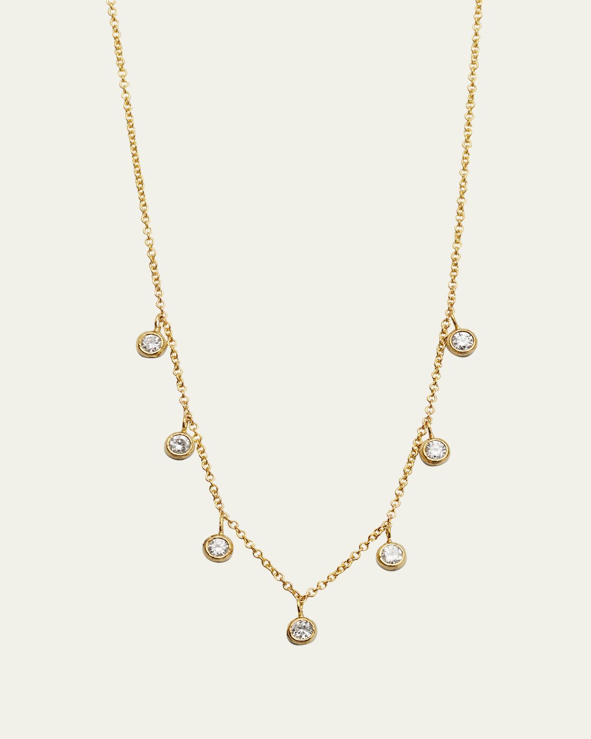 Jennifer Meyer Mini 7-Bezel Dangle Necklace