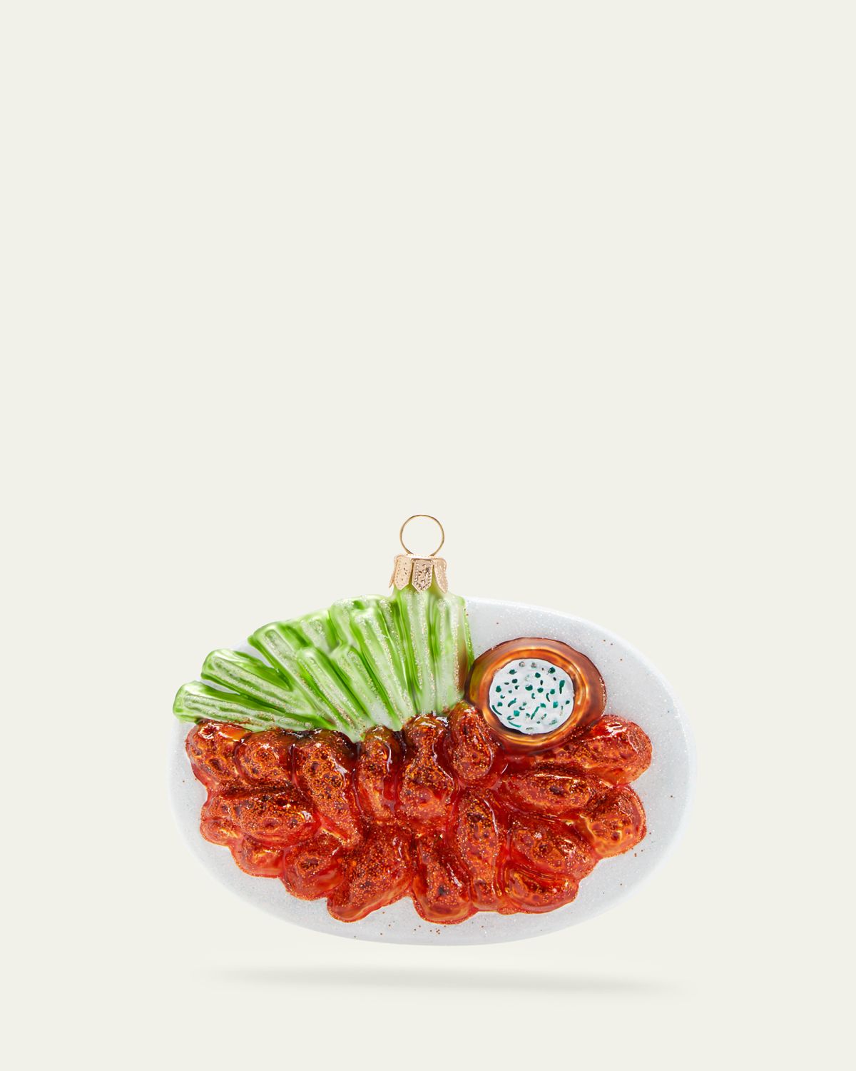 Bergdorf Goodman Hot Wings Plate Christmas Ornament