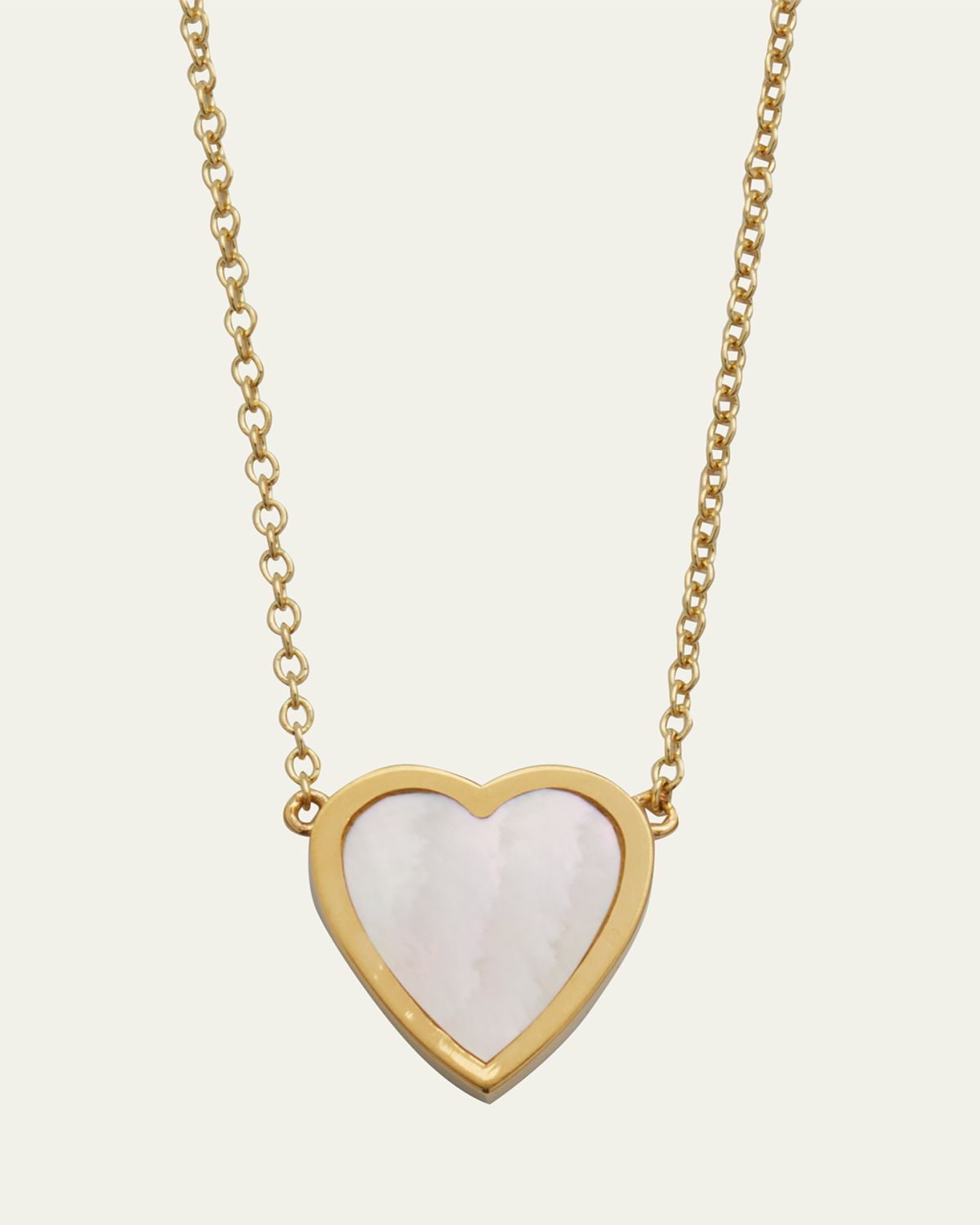Jennifer Meyer 18k Mini Inlay Heart Necklace