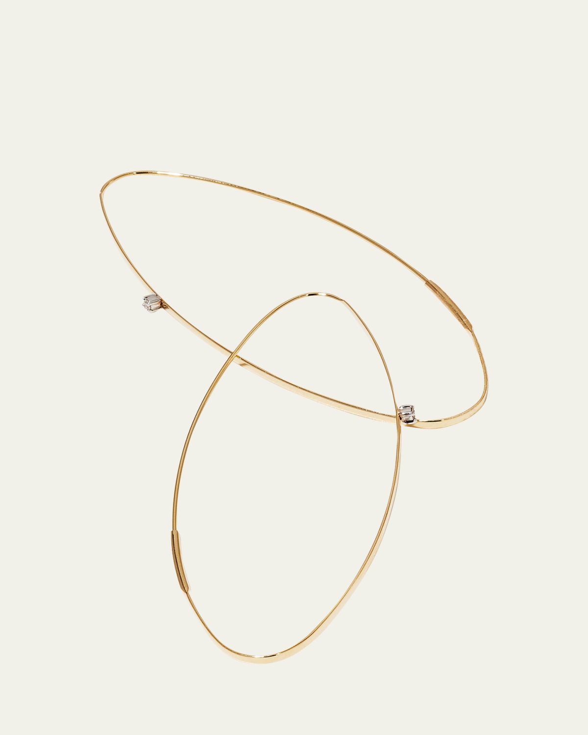 Lana Large 14K Oval Magic Hoop Earrings with Diamonds | Thumbnail 3 Lana Large 14K Oval Magic Hoop Earrings with Diamonds | Thumbnail 3