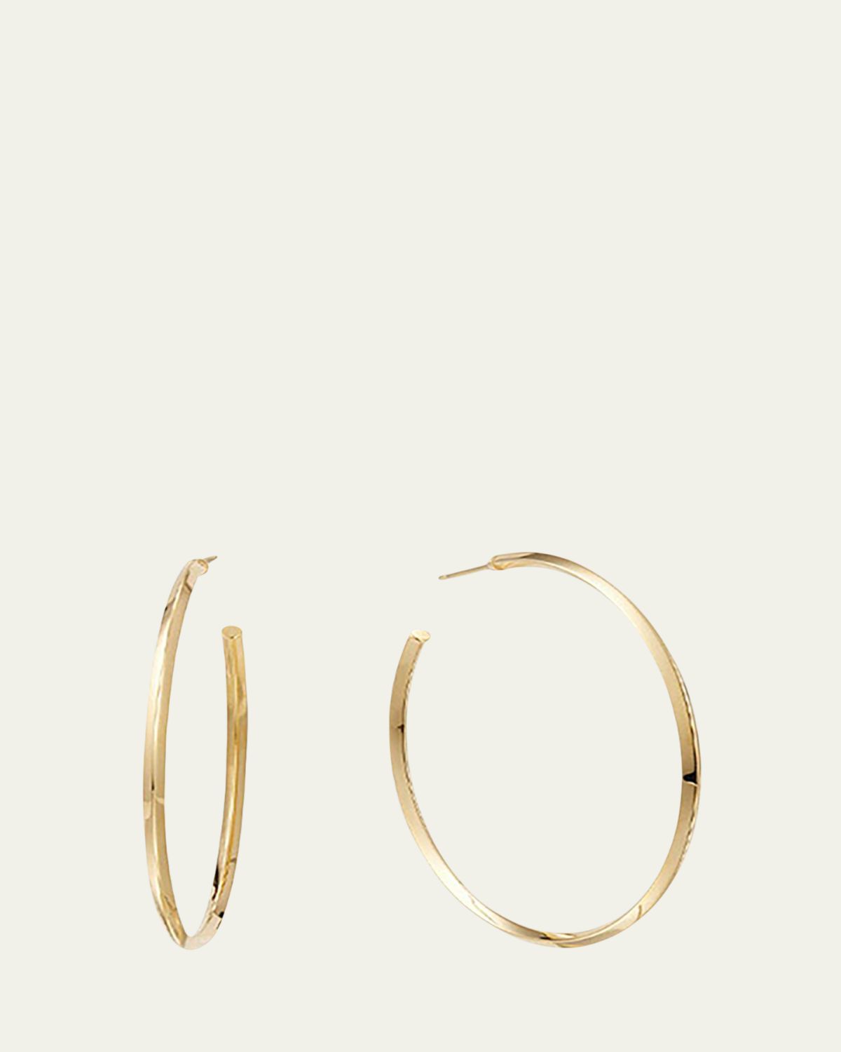 Lana 14K Gold Thin 25mm Royale Hoops
