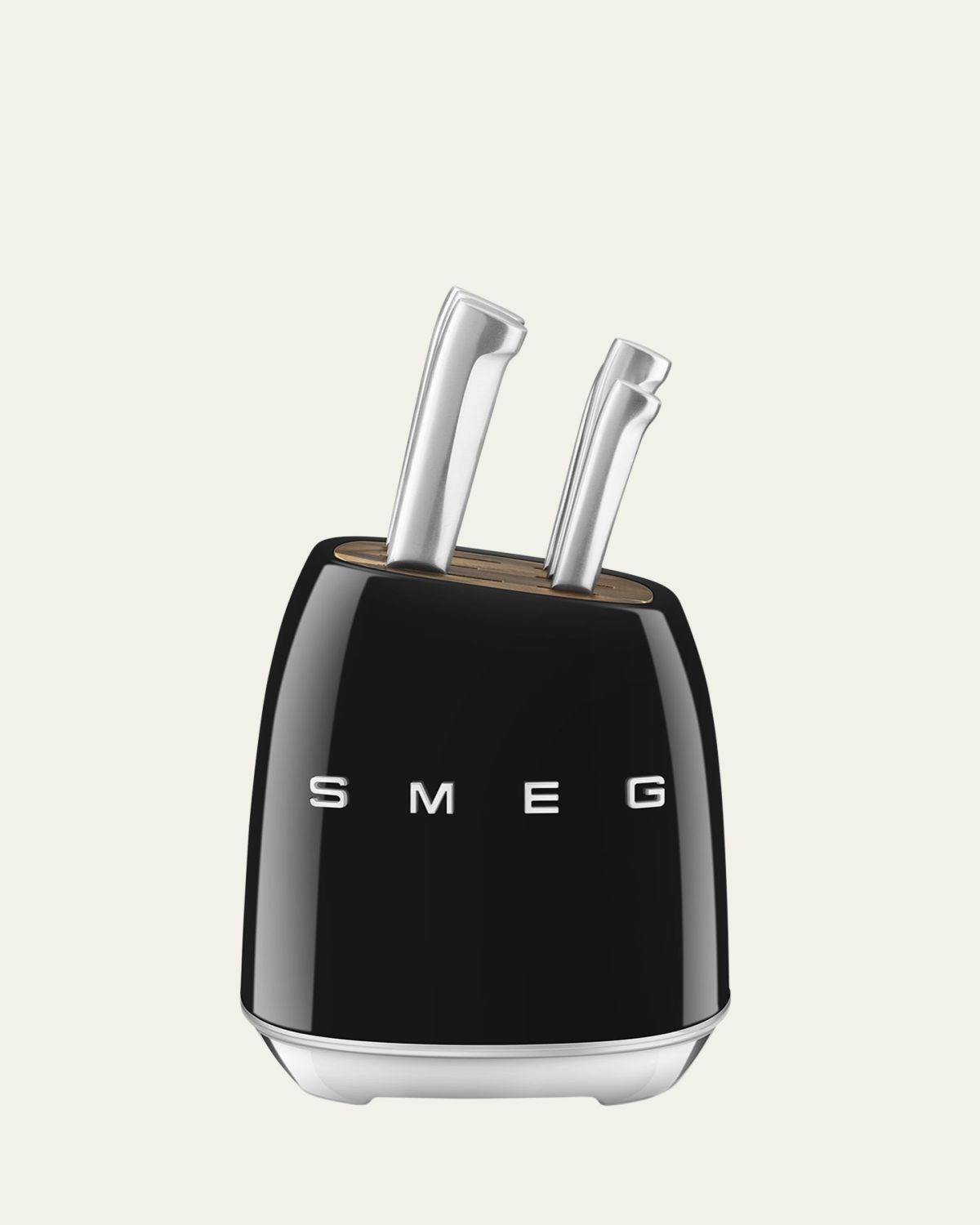 Smeg 7-Piece Knife Block Set, Black | Thumbnail 6