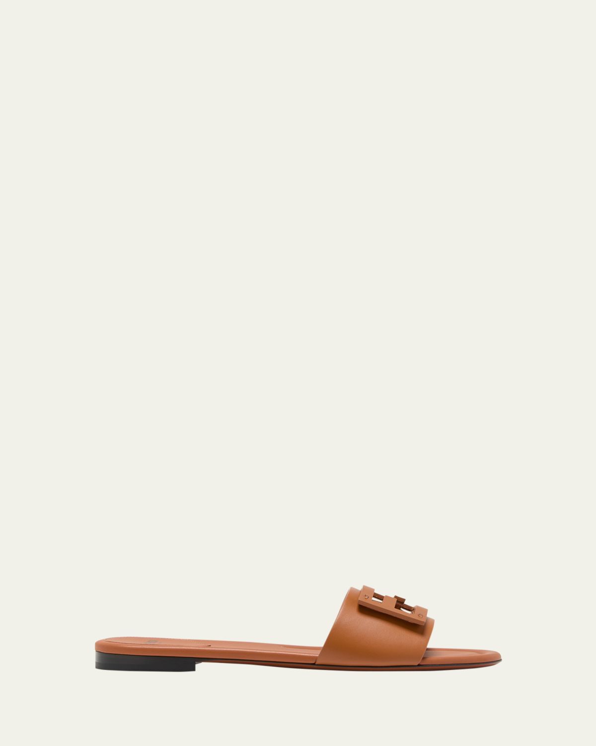 Fendi Baguette FF Tube Medallion Flat Sandals