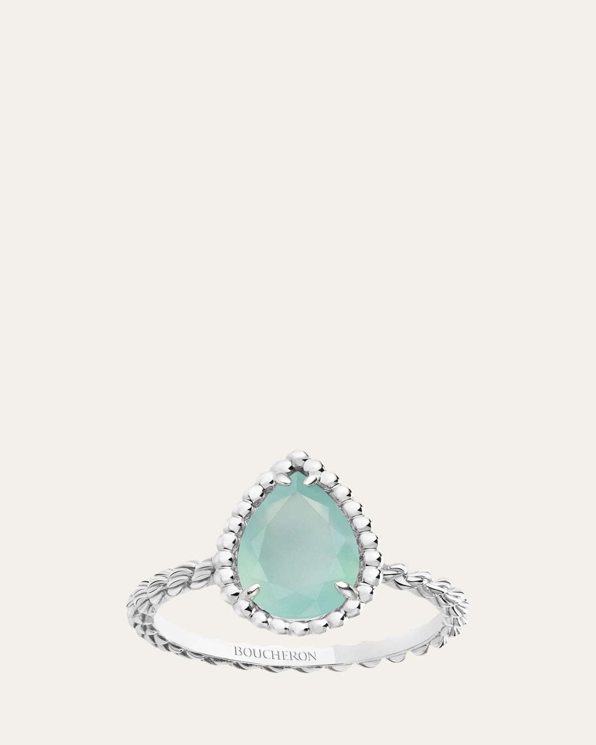 Boucheron Serpent Boheme Small Aquaprase Ring, Size 53