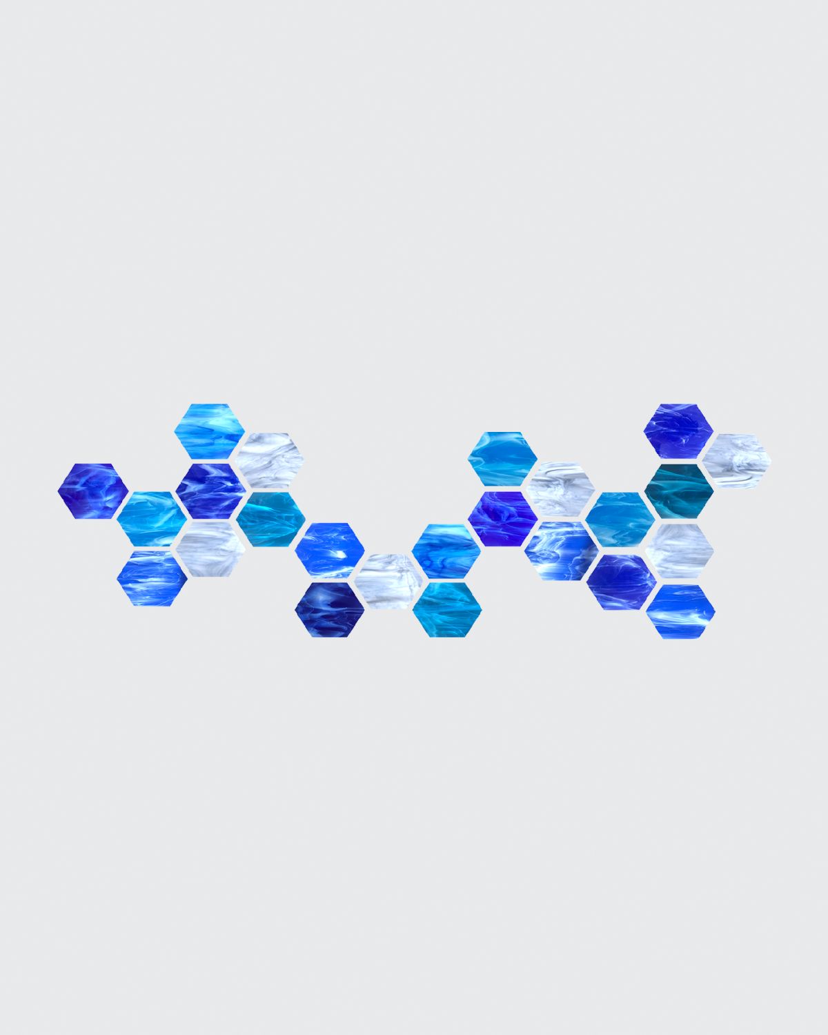 Karo Studios Water Hexagonal Glass Wall Sculpture | Thumbnail 3 Karo Studios Water Hexagonal Glass Wall Sculpture | Thumbnail 3
