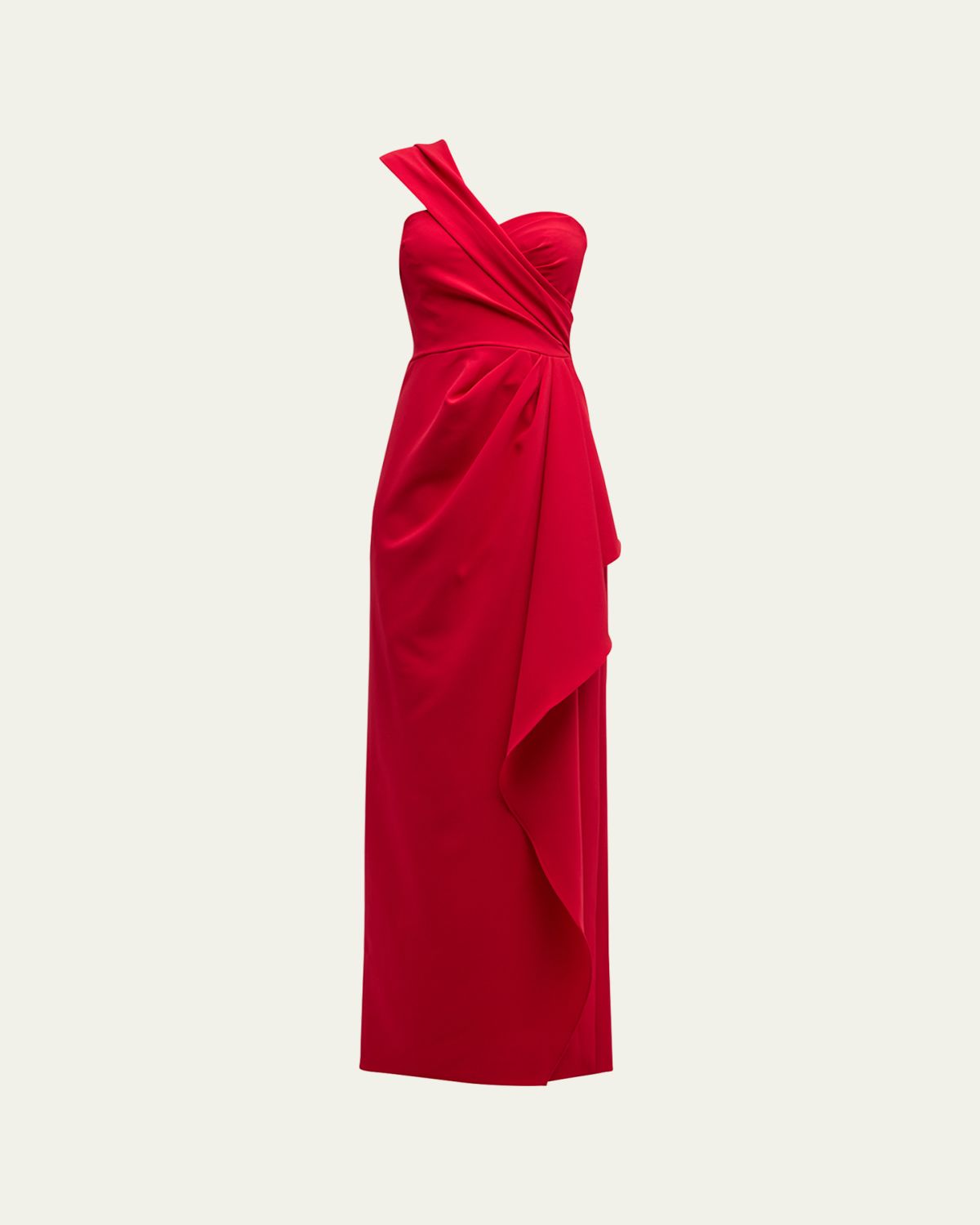 Rickie Freeman for Teri Jon One-Shoulder Draped Stretch Crepe Gown | Thumbnail 14 Rickie Freeman for Teri Jon One-Shoulder Draped Stretch Crepe Gown | Thumbnail 14