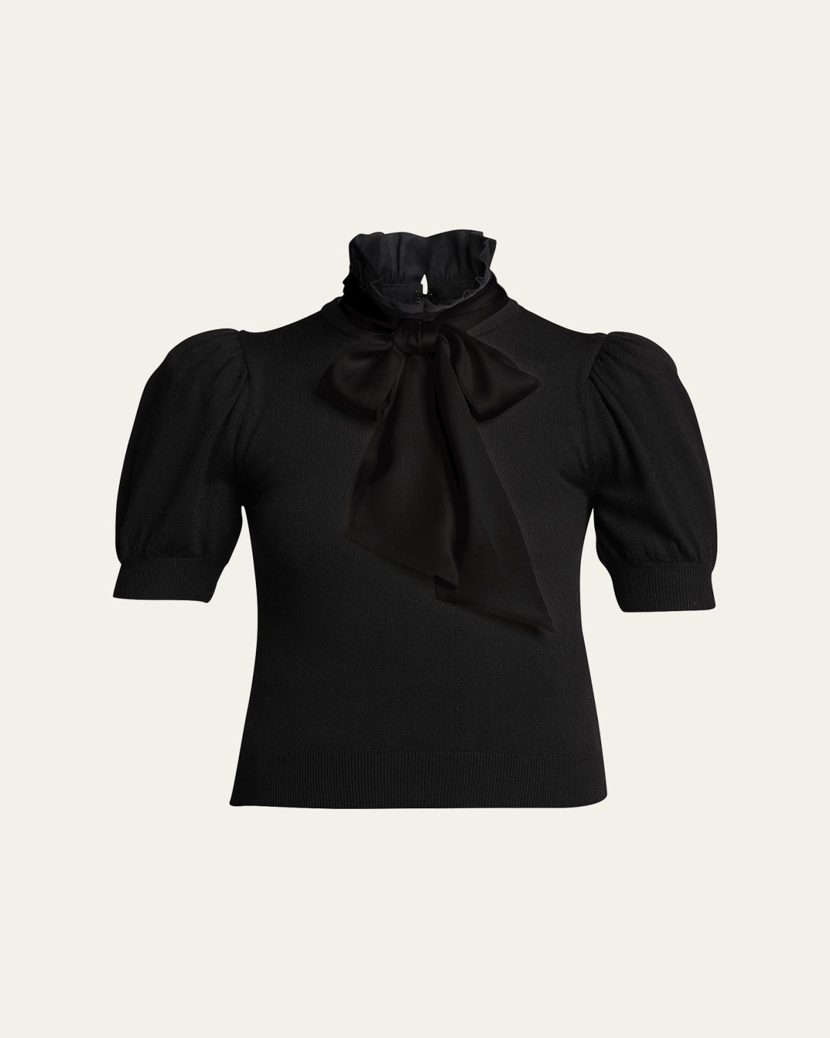 ALICE + OLIVIA Chase Puff-Sleeve Ruffle-Neck Sweater | Thumbnail 6 ALICE + OLIVIA Chase Puff-Sleeve Ruffle-Neck Sweater | Thumbnail 6