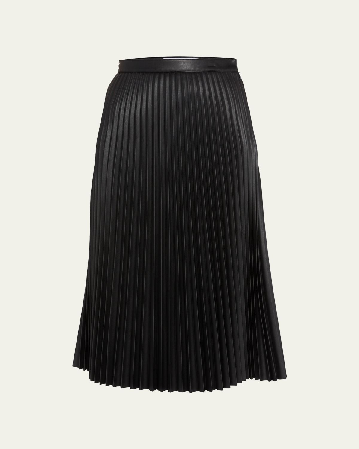 Proenza Schouler White Label Pleated Vegan Leather Midi Skirt | Thumbnail 6