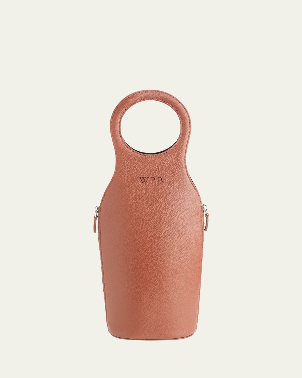 ROYCE New York Monogrammed Leather Wine Champagne Bottle Carrying Case, Personalized | Thumbnail 4