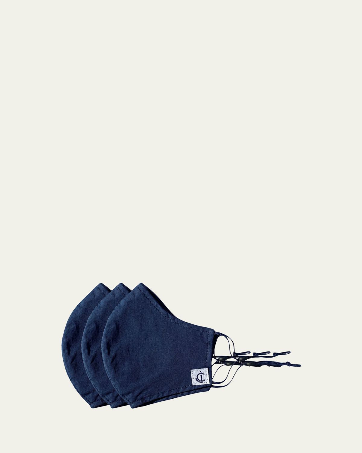 Joanna Czech Skincare Reusable Protective Face Mask Coverings, Set of 3 - Navy