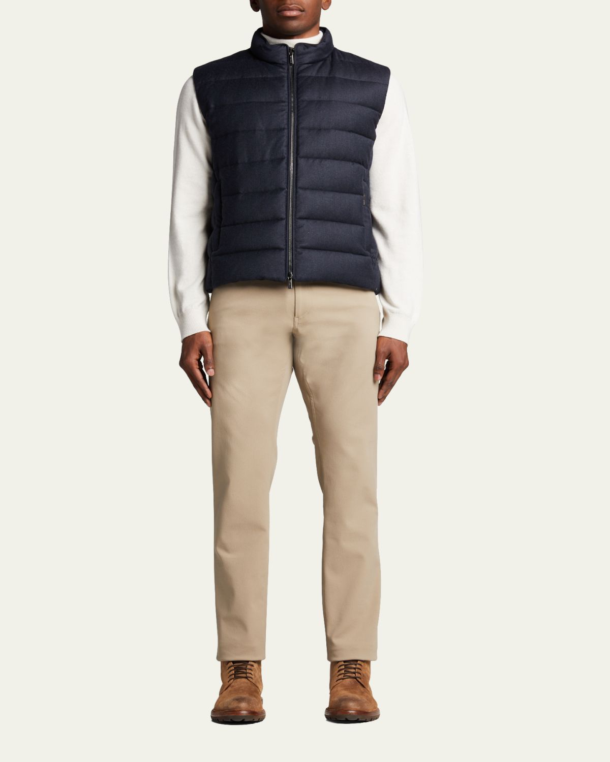 MooRER Men's Flannel Down Vest | Thumbnail 2