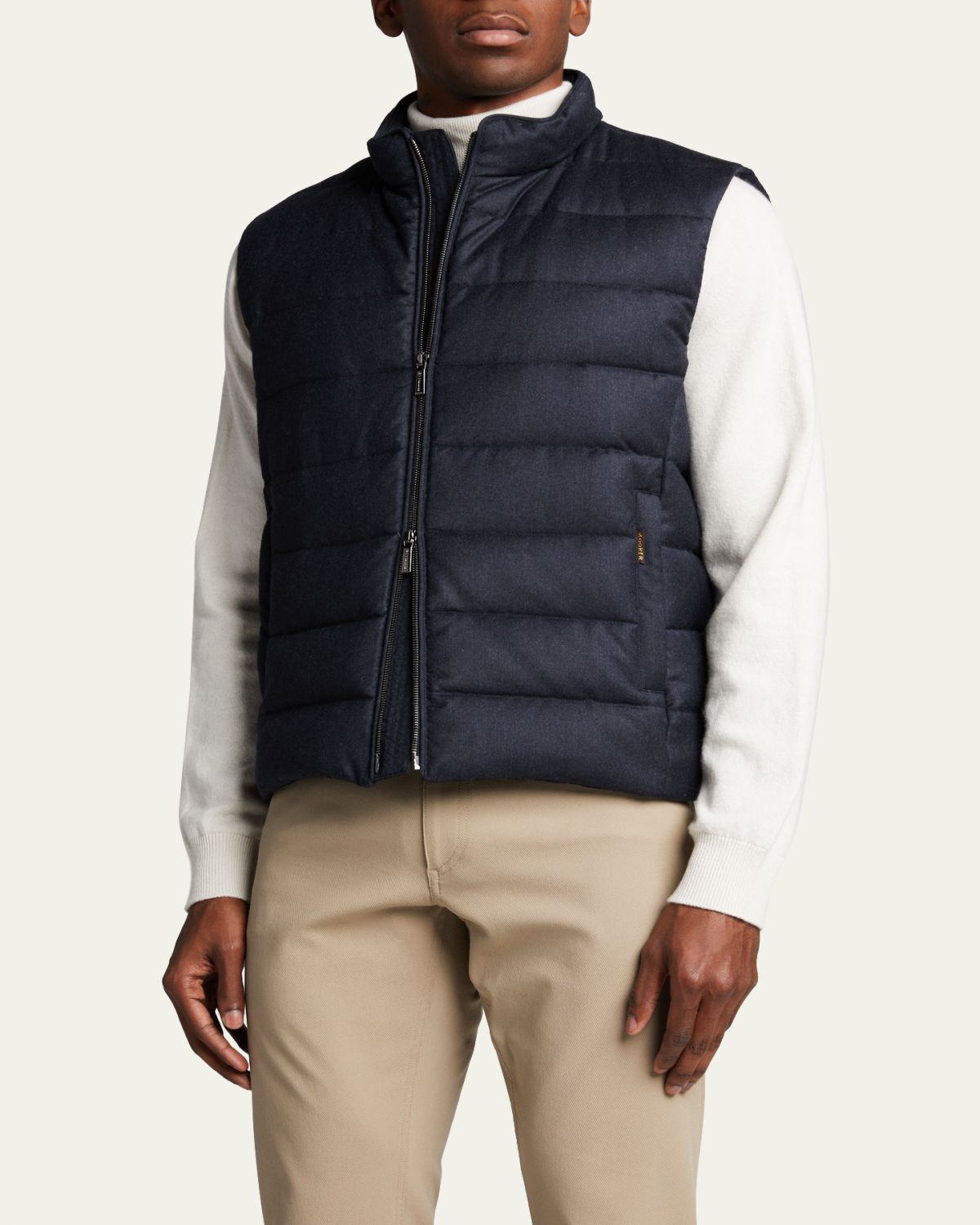 MooRER Men's Flannel Down Vest | Thumbnail 4