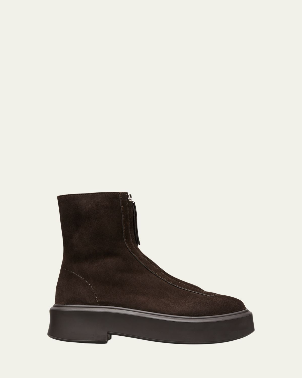 THE ROW Suede Zip Moto Booties | Thumbnail 6