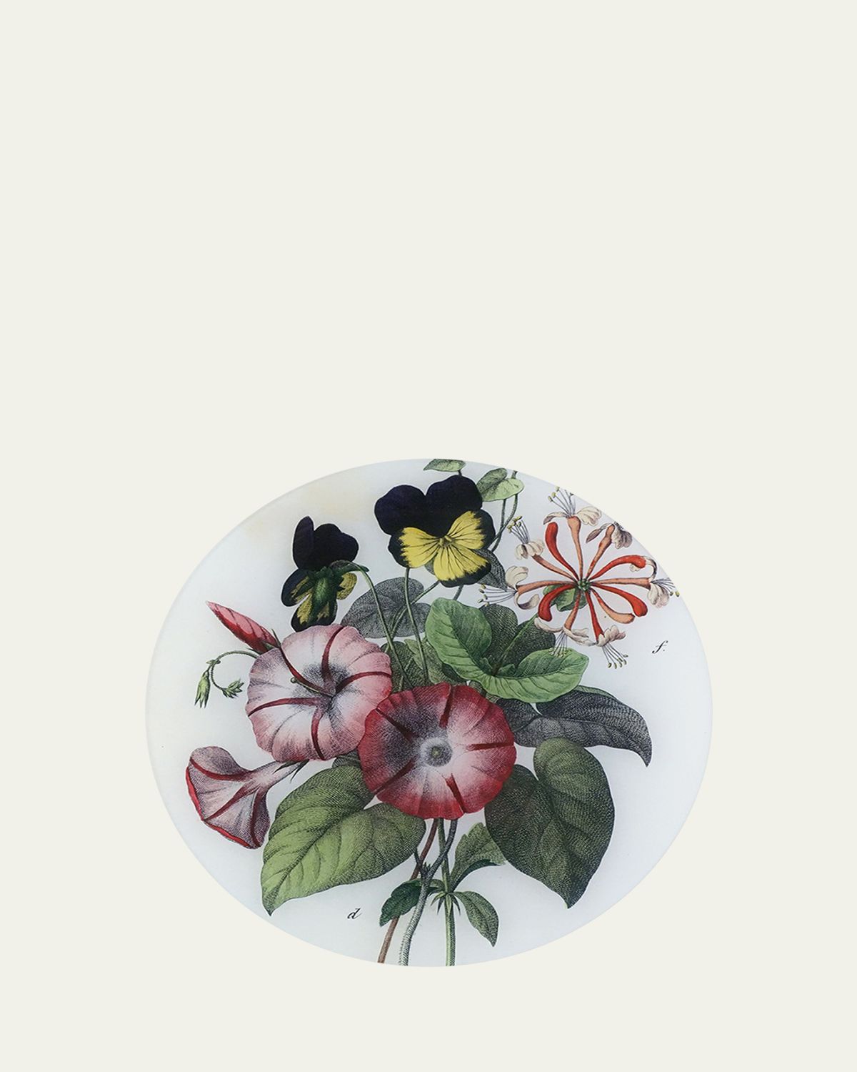 John Derian Pansy Honeysuckle & Morning Glory Decoupage Plate - Women's Home