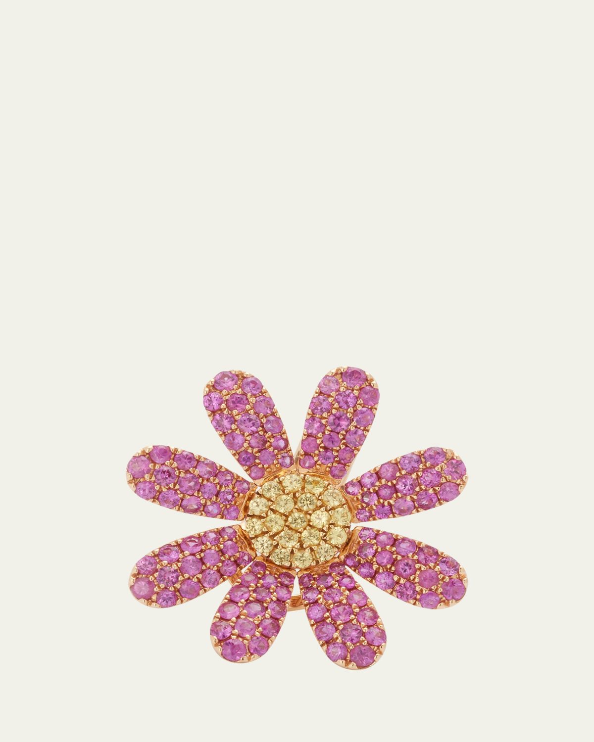 Mio Harutaka 18k Rose Gold Margaret Single Earring With Pink Sapphire