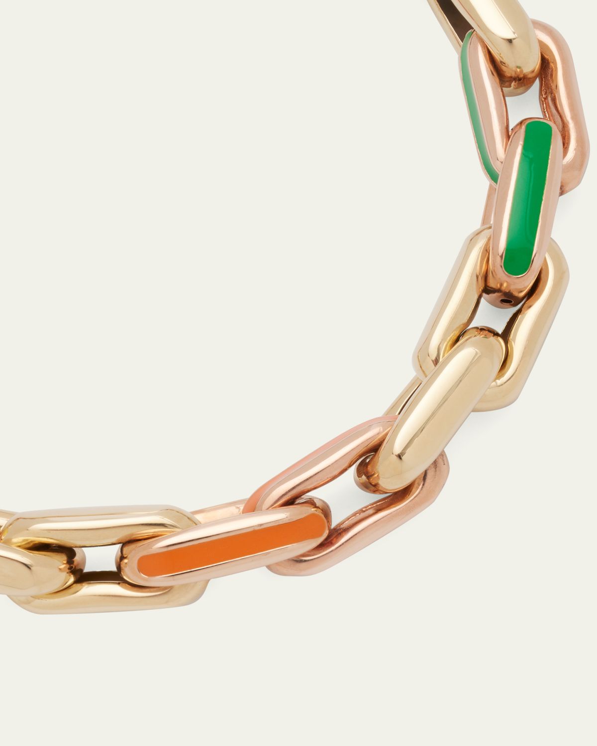 Lauren Rubinski LR3 Small 14k Yellow Gold Bracelet with Rainbow Enamel | Thumbnail 3
