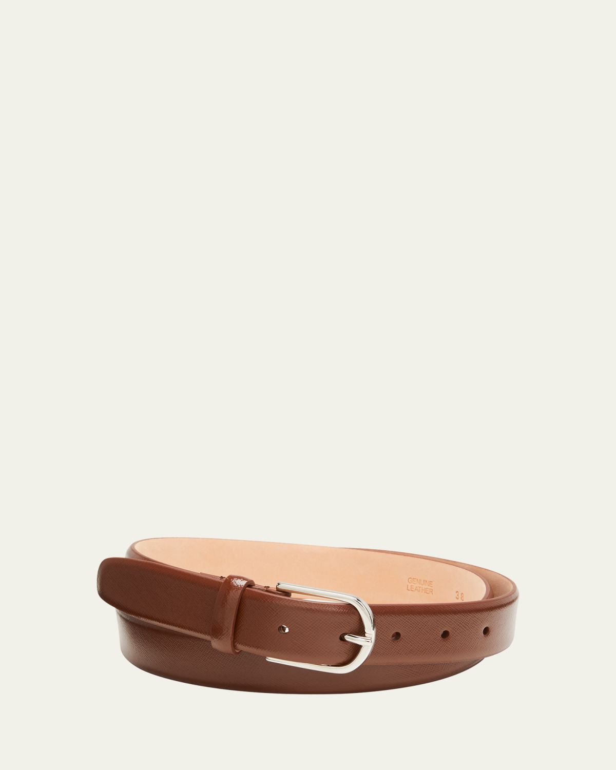 Simonnot Godard Men's Saffiano Leather Belt, 30mm | Thumbnail 4