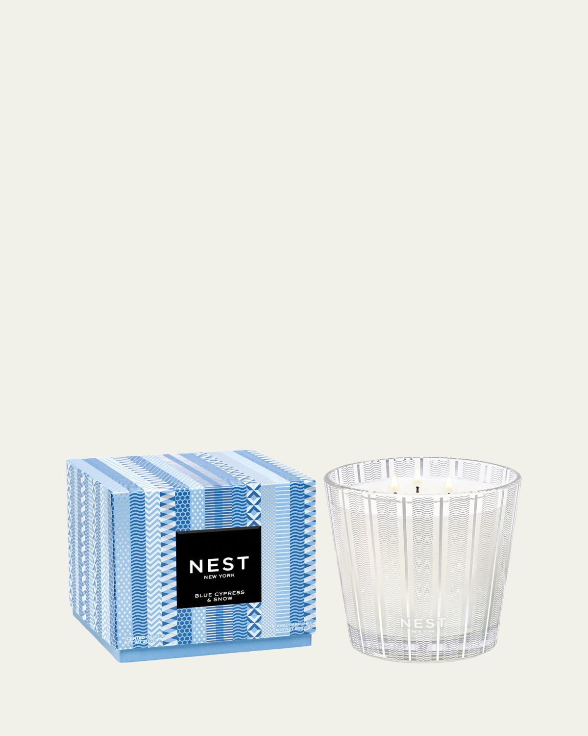 NEST New York Blue Cypress & Snow 3-Wick Candle, 21 oz.