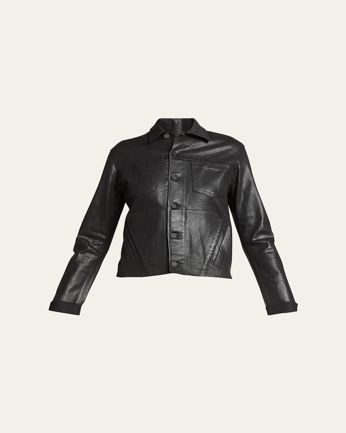 L'Agence Janelle Slim Coated Jacket
