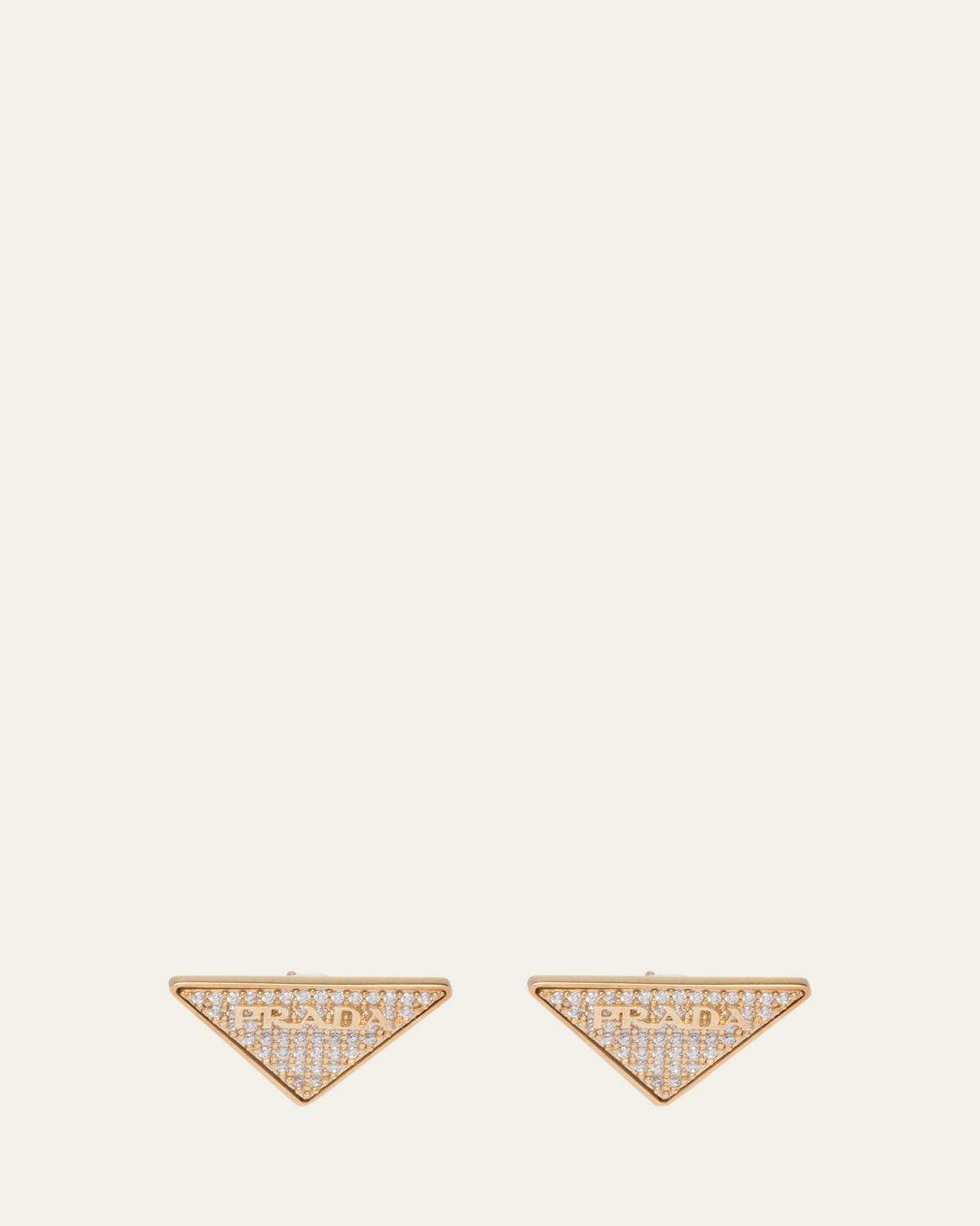 Prada Crystal Logo Symbole Stud Earrings | Thumbnail 5