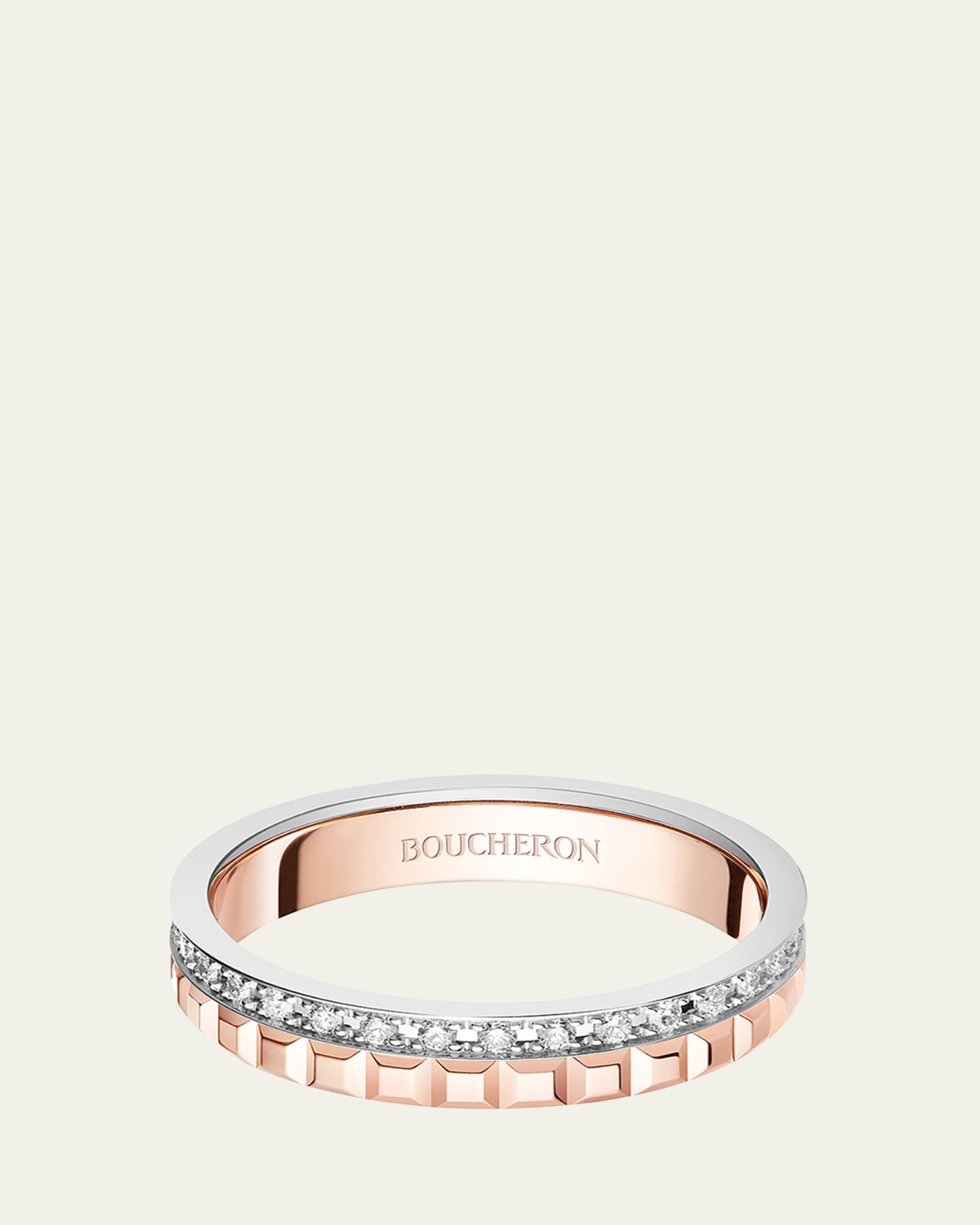 Boucheron Rose Gold and White Gold Quatre Diamond Ring