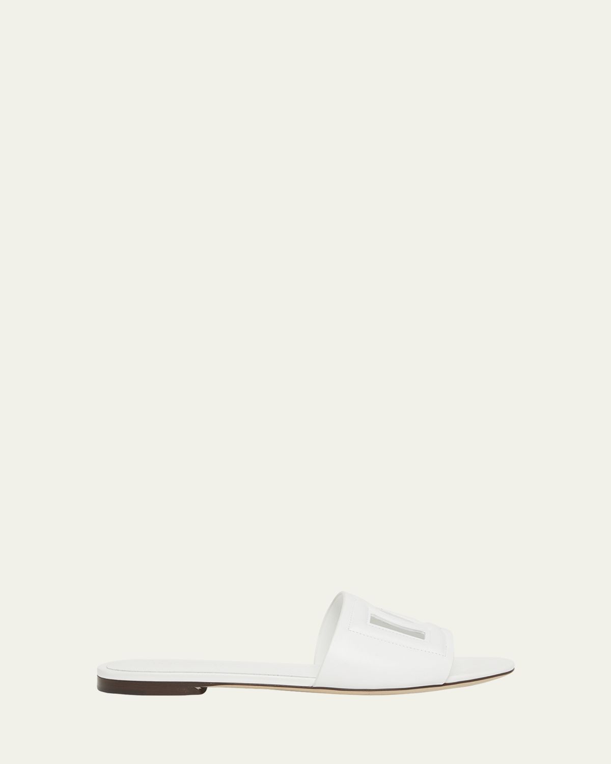 Dolce & Gabbana Cutout DG Flat Slide Sandals