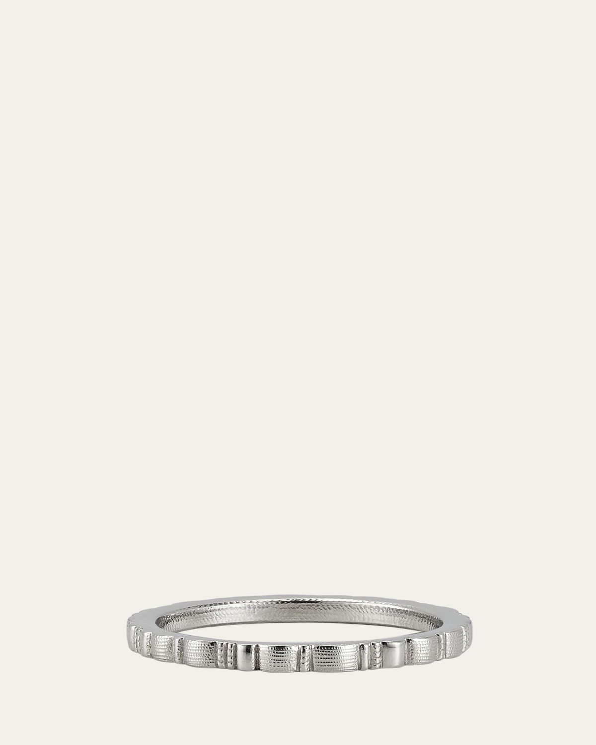 Alex Sepkus Platinum Ridges Band Ring