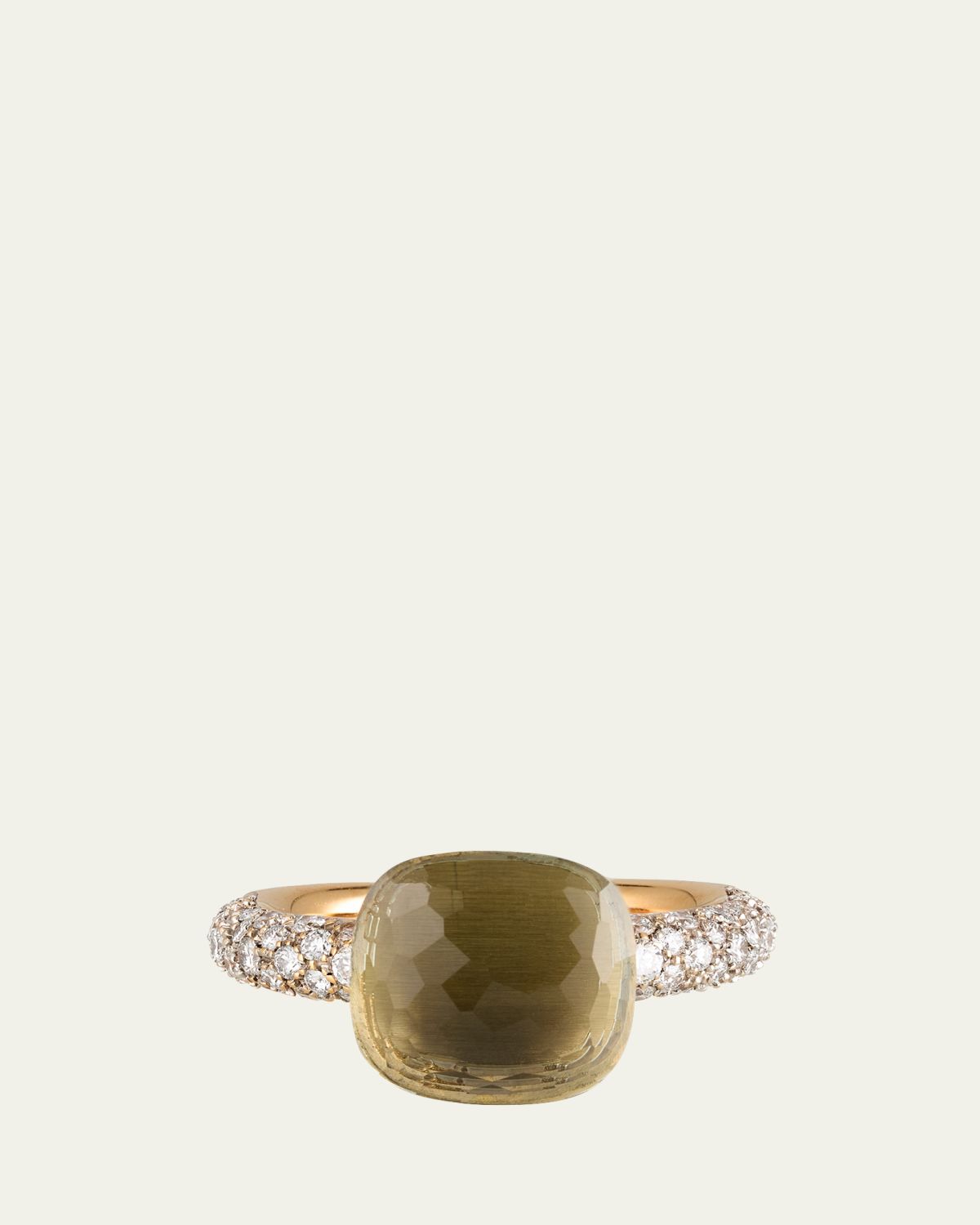 Pomellato Nudo Classic Ring in Prasiolite and Diamonds