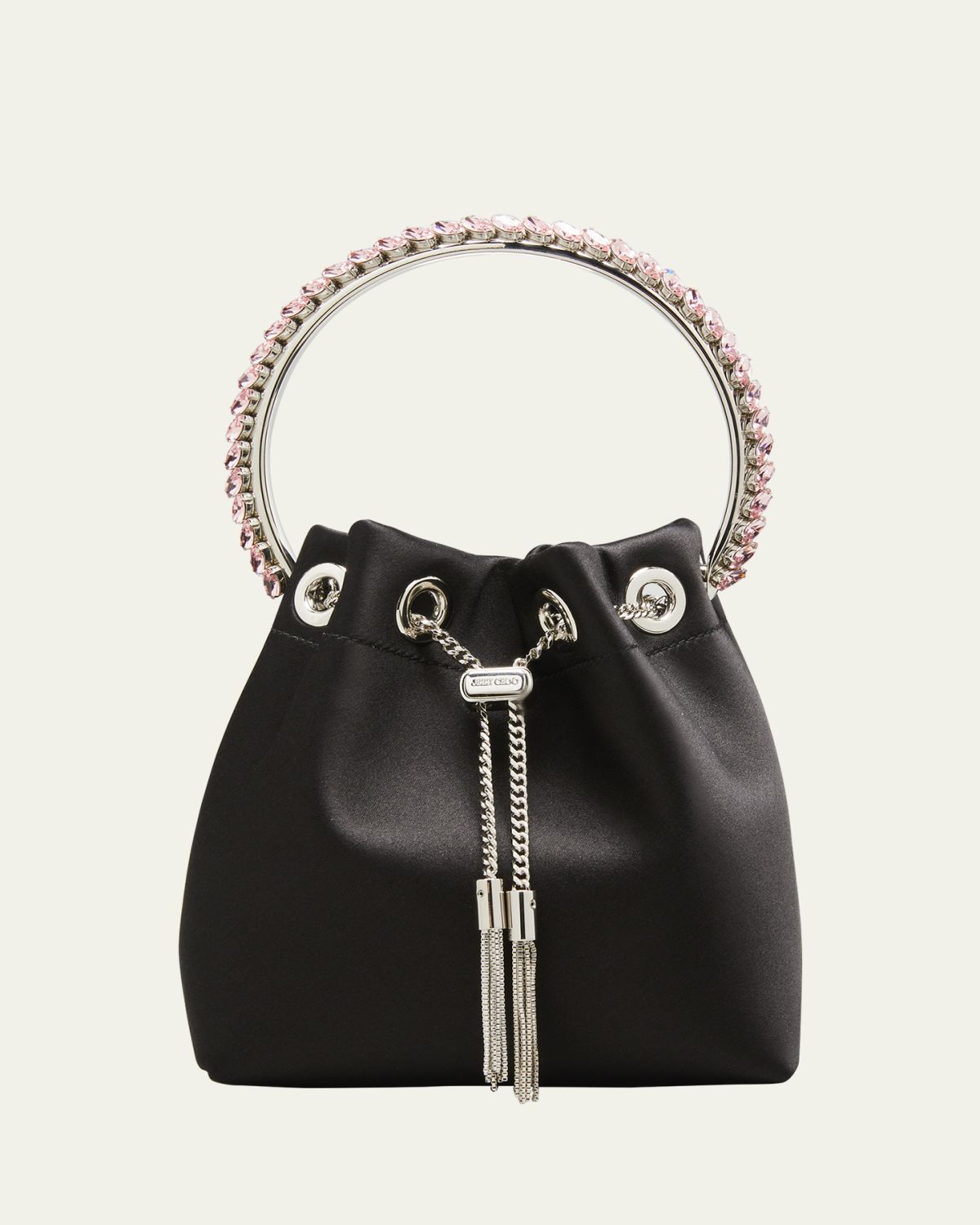 Jimmy Choo Bon Bon Satin with Crystal Handle