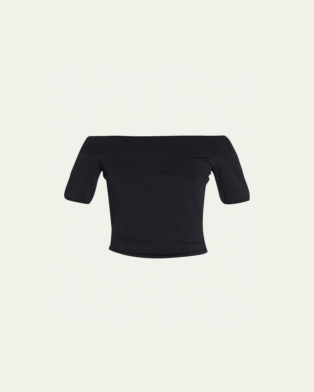 McQueen Knit Off-the-Shoulder Top