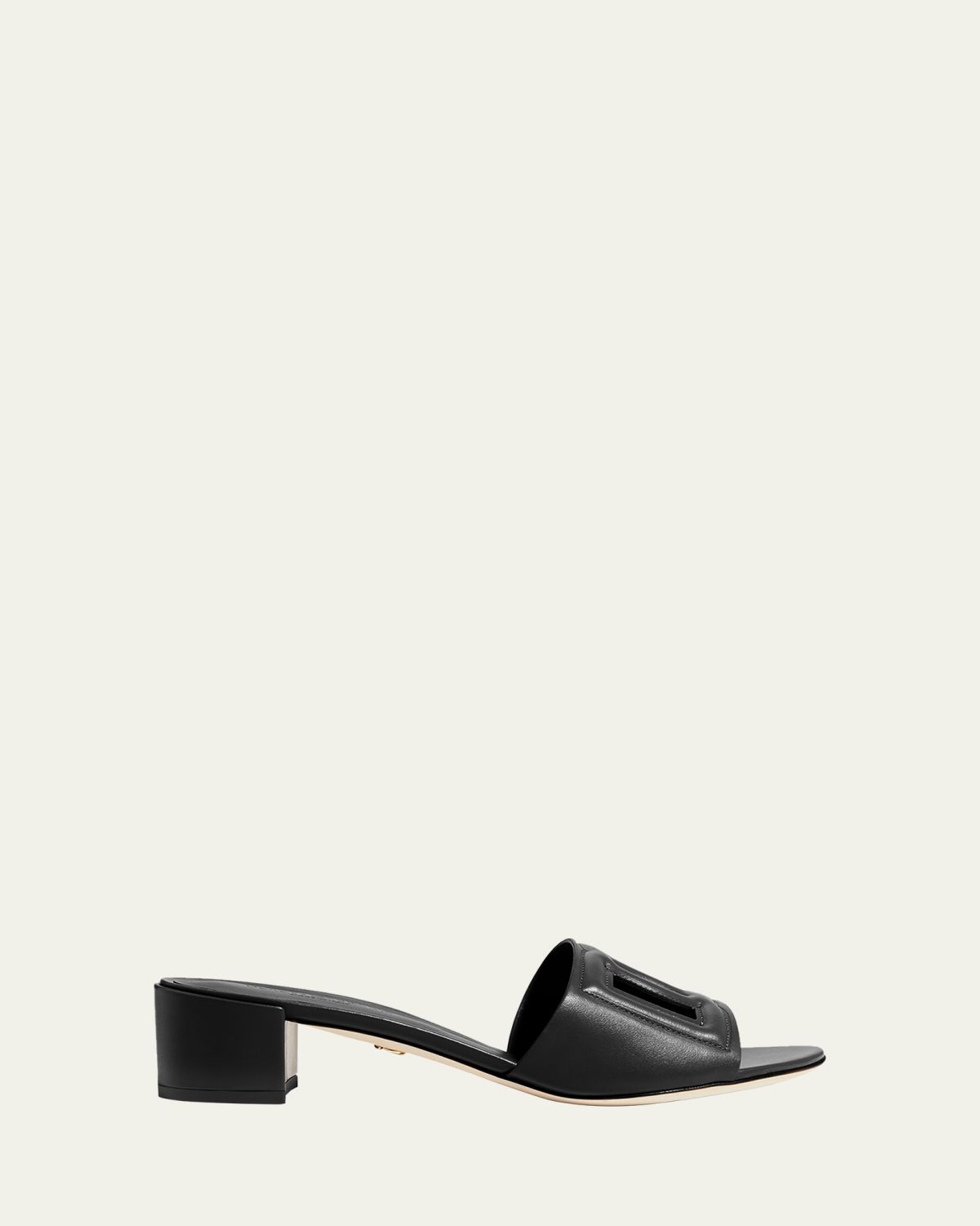 Dolce & Gabbana 40mm DG Cutout Leather Slide