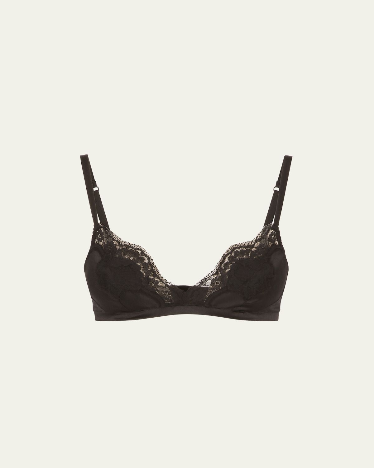Dolce & Gabbana Satin Lace-Trim Soft Triangle Bra