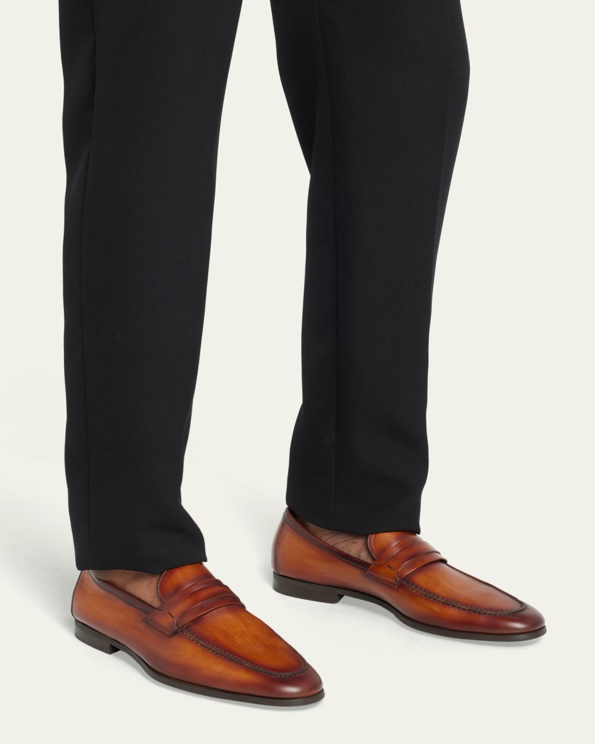 Magnanni Men's Daniel Leather Penny Loafers | Thumbnail 2