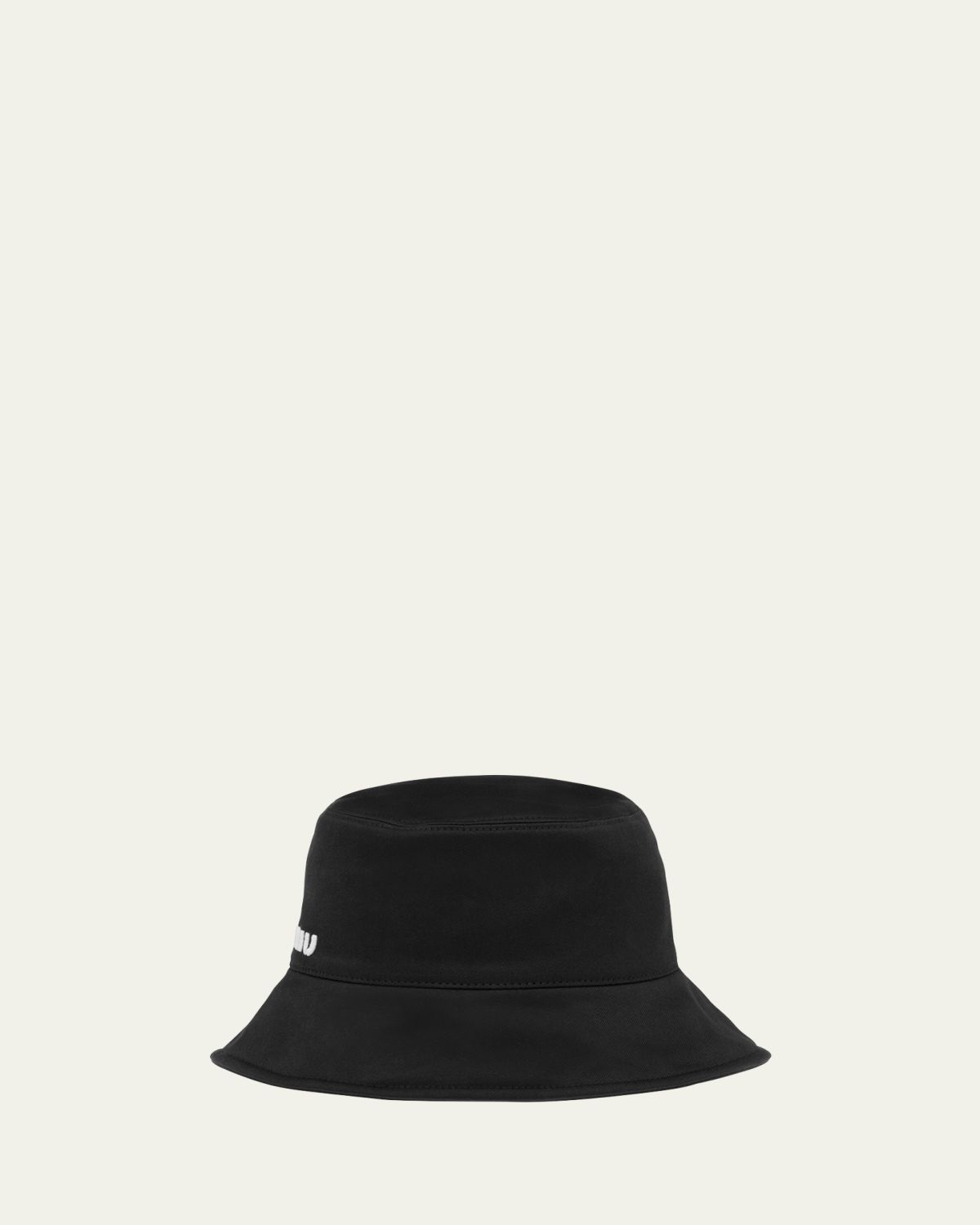 Miu Miu Drill Logo Canvas Bucket Bag