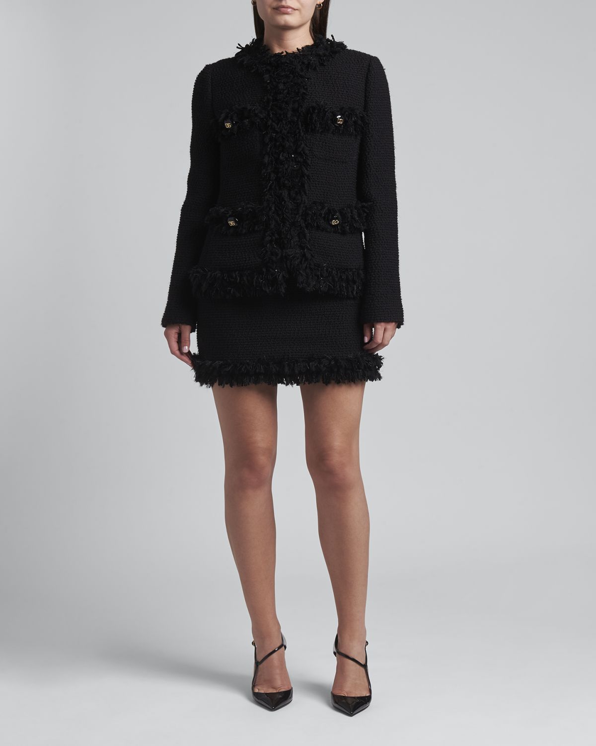 Dolce & Gabbana Paillette Fringe Boucle Jacket | Thumbnail 6 Dolce & Gabbana Paillette Fringe Boucle Jacket | Thumbnail 6