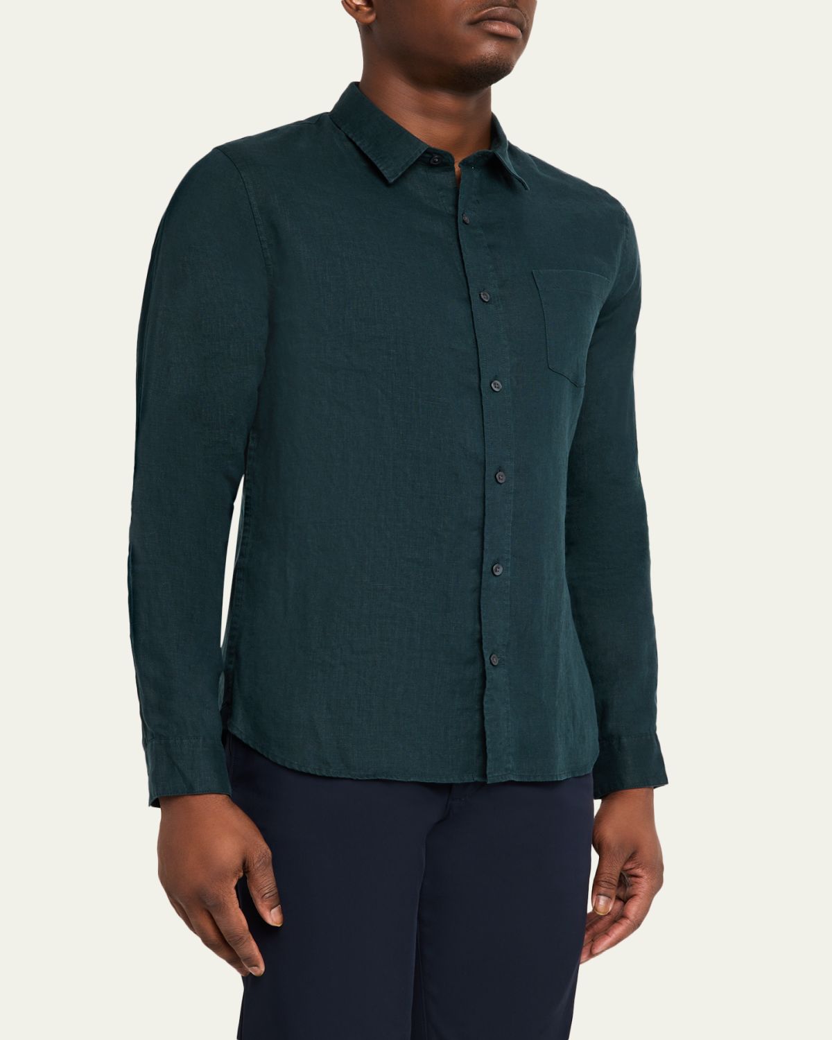 Vince Men's Linen Sport Shirt | Thumbnail 4 Vince Men's Linen Sport Shirt | Thumbnail 4