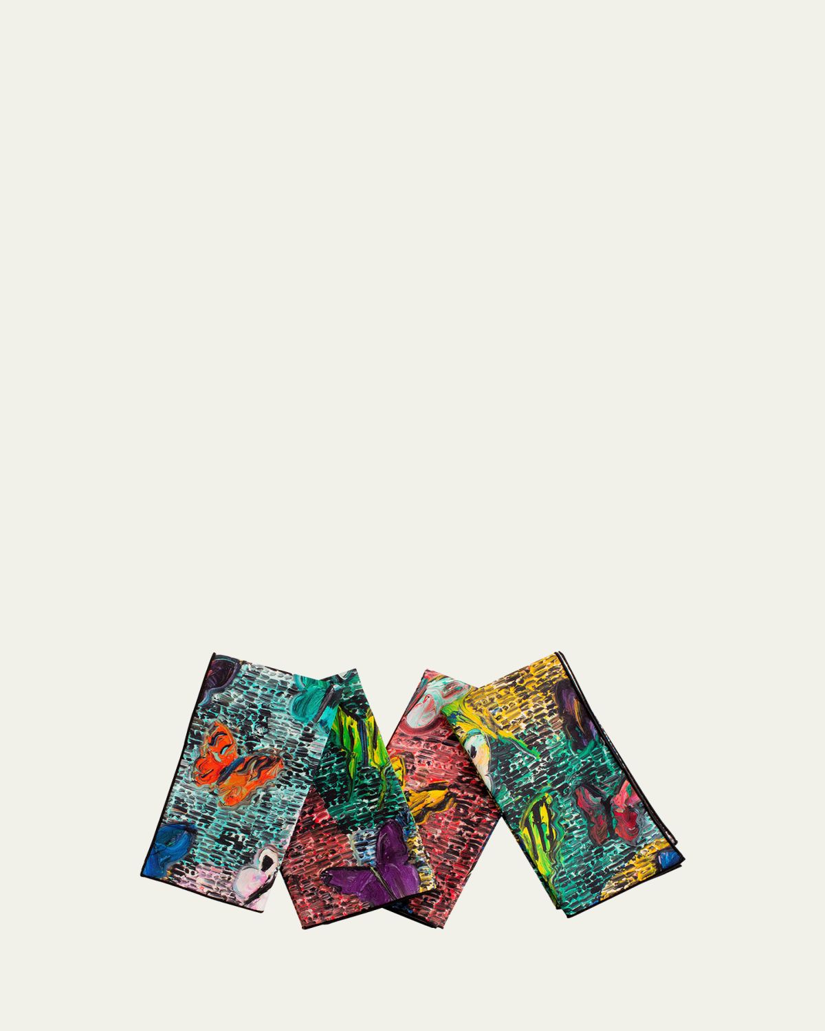 Hunt Slonem Butterflies And Guardians Cotton Dinner Napkin