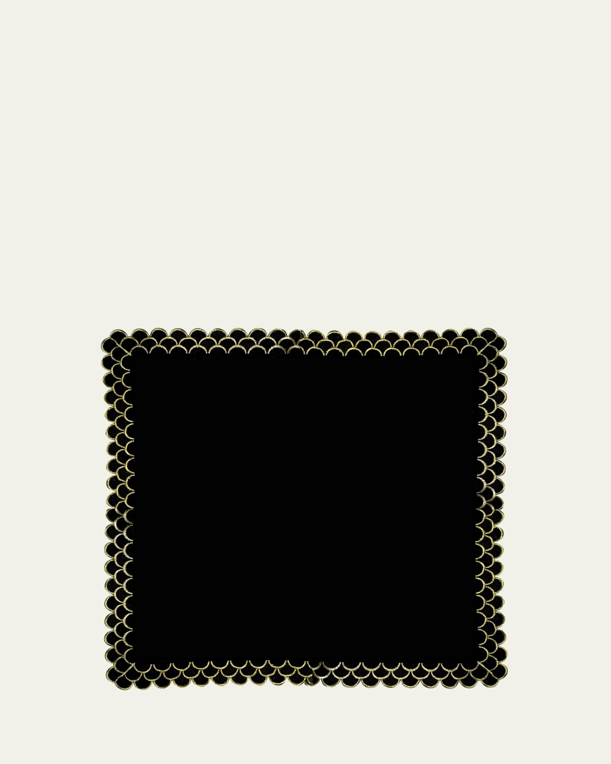 Nomi K Peacock Hand-Embroidered Linen Napkin